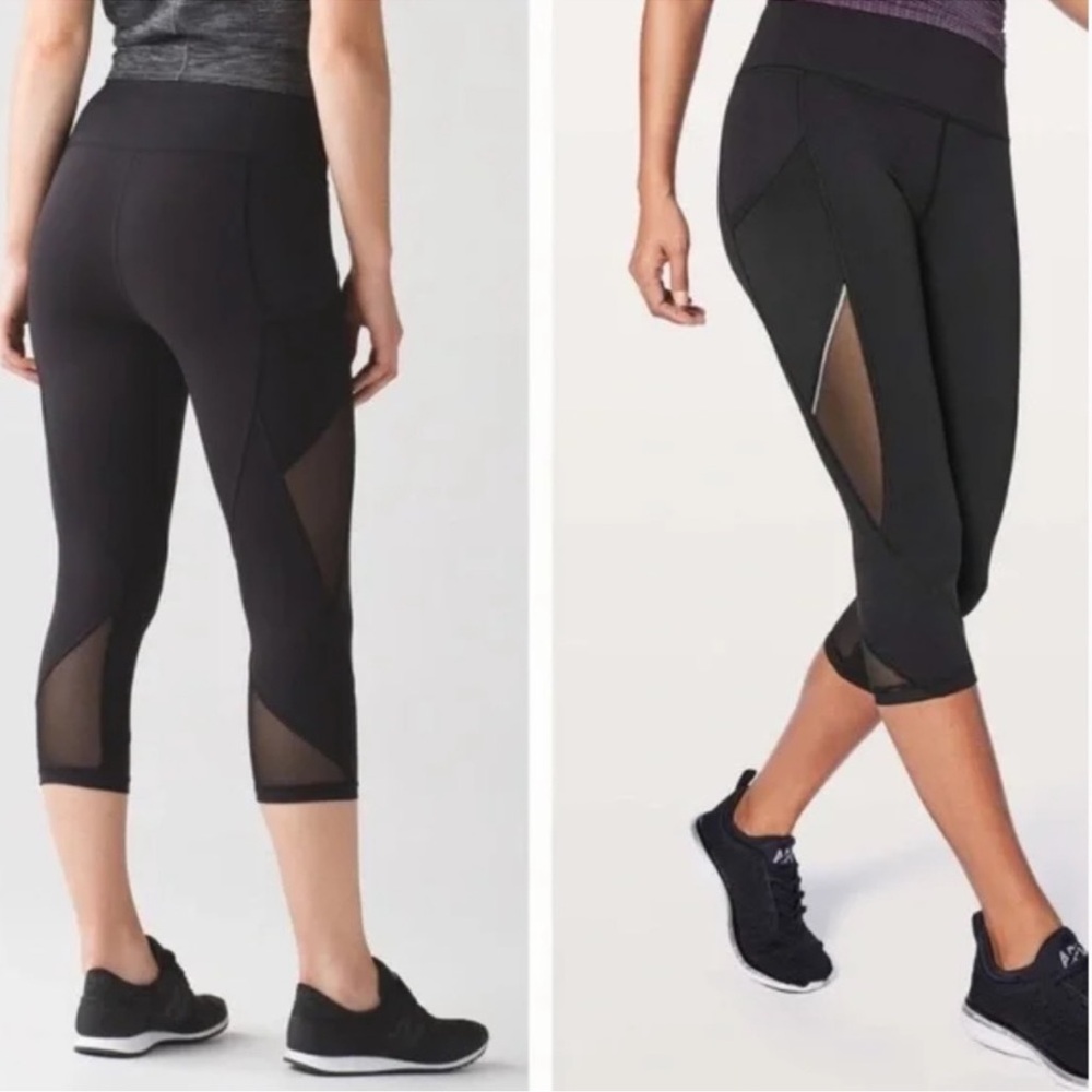 RARE Lululemon Fast As Light Crop 19" in Black